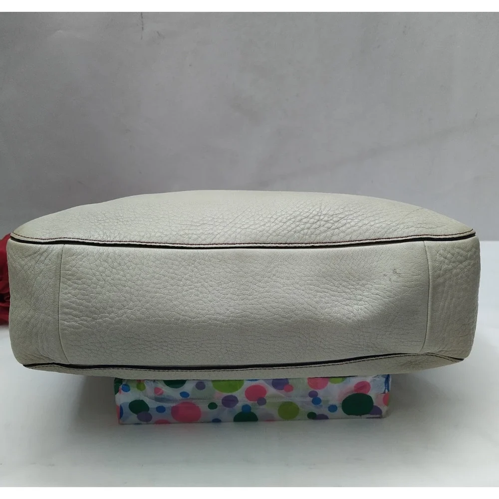 Coach Chelsea Ivory Pebbled Leather Turnlock Hobo Shoulder Bag